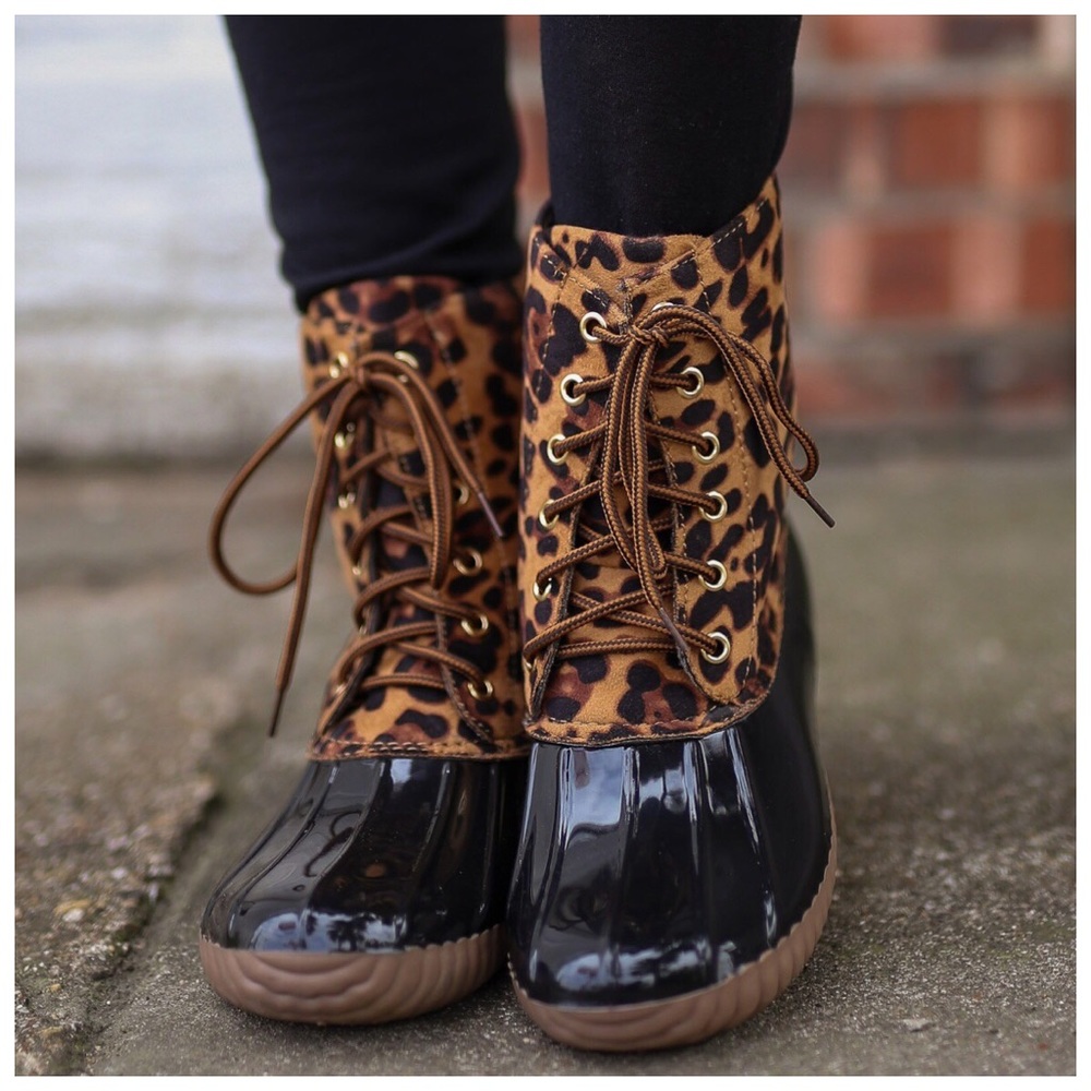New leopard duck boots - Picture 3 of 3